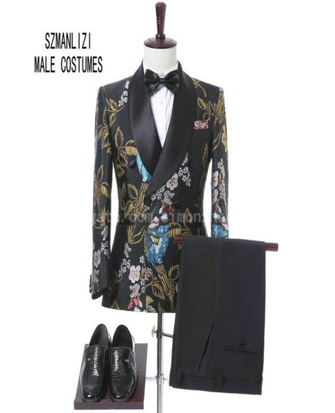 2018 new elegant brand shawl lapel wedding mens suit flower double breasted wedding suits for men slim fit formal groom wear tuxed7435116, Black;gray
2018 new elegant brand shawl lapel wedding mens suit flower double breasted wedding suits for men slim fit formal groom wear tuxed7435116, Black;gray