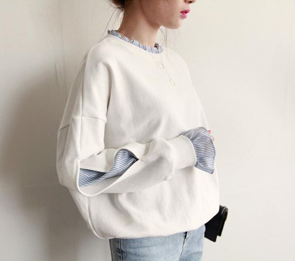 whole autumn winter women casual pullovers ladies fashion striped patchwork fake two pieces sweatshirts hoodies long sleeve s3241383, Black
whole autumn winter women casual pullovers ladies fashion striped patchwork fake two pieces sweatshirts hoodies long sleeve s3241383, Black