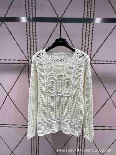 women's t-shirt designer ce family 23 early autumn hollow out round neck knit 3d jacquard bottom double loop decoration fashion versati, White
women's t-shirt designer ce family 23 early autumn hollow out round neck knit 3d jacquard bottom double loop decoration fashion versati, White