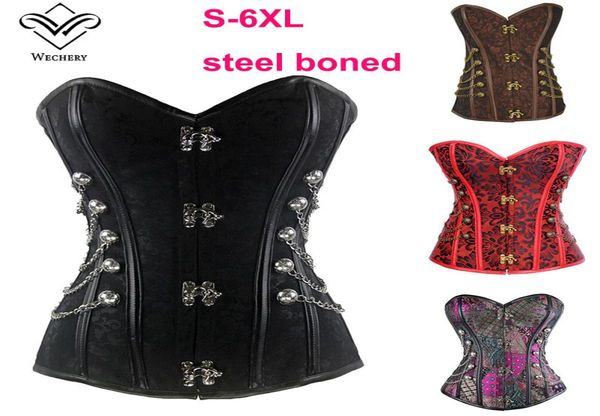 steampunk corset with clasp fasteners/ chain steel bone corset waist training gothic bustier with round buckle body shaper ps size7186375, Black;white
steampunk corset with clasp fasteners/ chain steel bone corset waist training gothic bustier with round buckle body shaper ps size7186375, Black;white