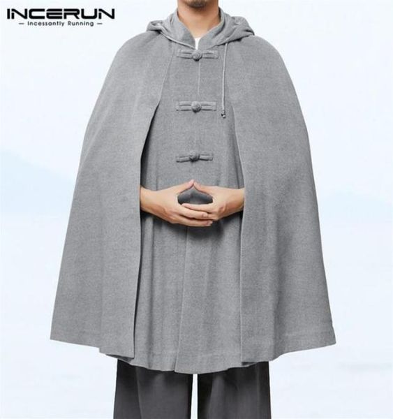 men039s trench coats men cloak hooded solid vintage button casual loose jackets ponchos retro fleece streetwear cape male s5xl7110490, Tan;black
men039s trench coats men cloak hooded solid vintage button casual loose jackets ponchos retro fleece streetwear cape male s5xl7110490, Tan;black