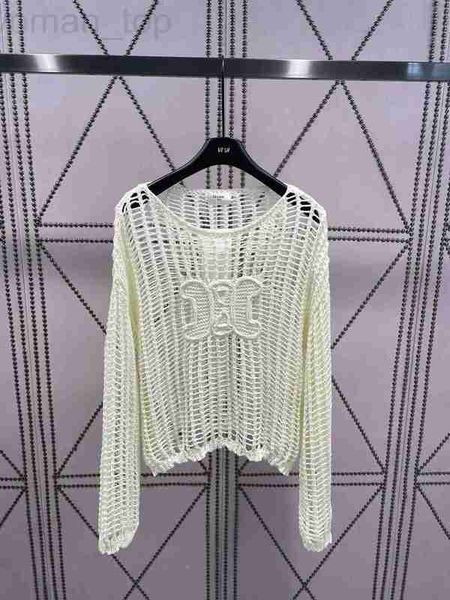 women's jackets designer ce23 spring/summer new hollow out chest letter embroidery knitwear sun protection casual fashion versatile b69, Black;brown
women's jackets designer ce23 spring/summer new hollow out chest letter embroidery knitwear sun protection casual fashion versatile b69, Black;brown