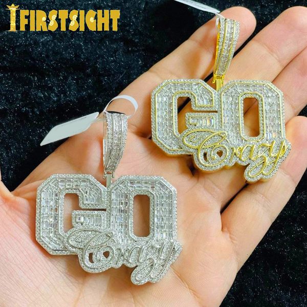 pendant necklaces iced out bling letters go crazy necklace two tone silver color cz zircon charm mens women hip hop jewelry 230803
pendant necklaces iced out bling letters go crazy necklace two tone silver color cz zircon charm mens women hip hop jewelry 230803