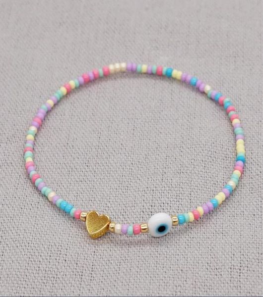 fashion jewelry colorful seed beaded golden heart charm bracelet white glazed evil eye bracelets for women lovers1334422, Golden;silver
fashion jewelry colorful seed beaded golden heart charm bracelet white glazed evil eye bracelets for women lovers1334422, Golden;silver
