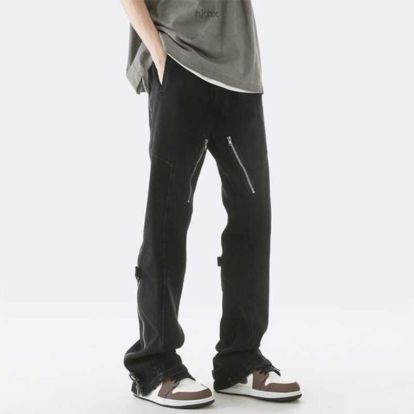 designer jeans vibe american style micro flared jeans, men's spring and autumn hiphop, high street ruffian, handsome zippered pants, tr, Blue
designer jeans vibe american style micro flared jeans, men's spring and autumn hiphop, high street ruffian, handsome zippered pants, tr, Blue