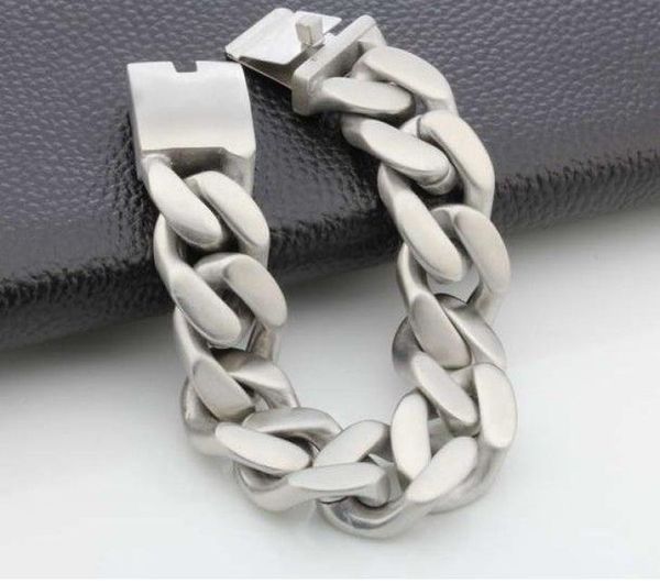 21mm22cm mens bracelet stainless steel brushed silver cuban curb link bracelet8170211, Black
21mm22cm mens bracelet stainless steel brushed silver cuban curb link bracelet8170211, Black