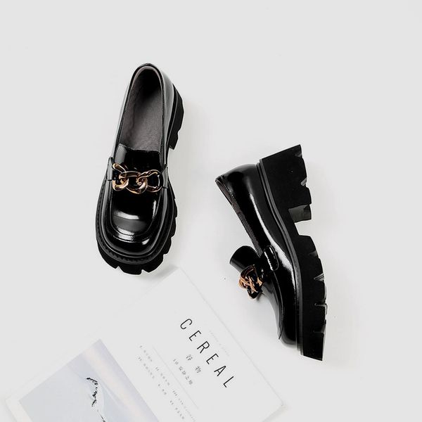 dress shoes guidibasic genuine cow leather square toe chain decoration 2023 spring midheel patent platform loafers for women 230803, Black
dress shoes guidibasic genuine cow leather square toe chain decoration 2023 spring midheel patent platform loafers for women 230803, Black
