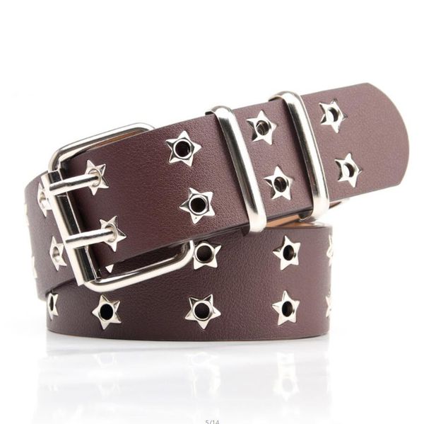 fashion women punk chain belt adjustable black double single star eyelet grommet metal buckle leather waistband for jeans, Black;brown
fashion women punk chain belt adjustable black double single star eyelet grommet metal buckle leather waistband for jeans, Black;brown