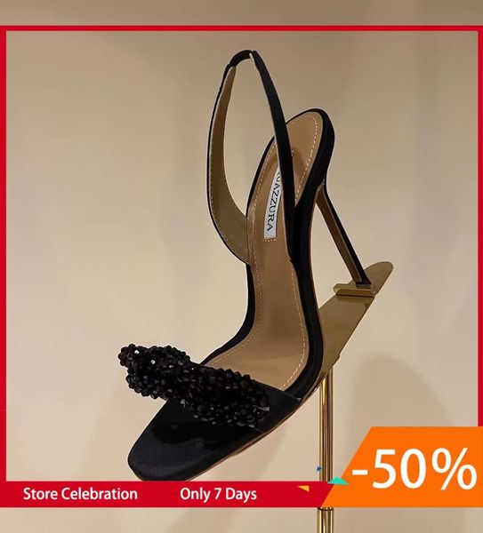 aquazzura women sandals shoes summer chain of love embellished high heels elasticated slingback strap evening dress lady walking 57, Black
aquazzura women sandals shoes summer chain of love embellished high heels elasticated slingback strap evening dress lady walking 57, Black