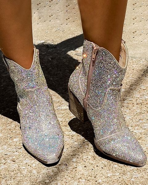 boots shine ankle boots fashion diamond pointed toe chelsea boots women's western cowboy boots 230803, Black
boots shine ankle boots fashion diamond pointed toe chelsea boots women's western cowboy boots 230803, Black
