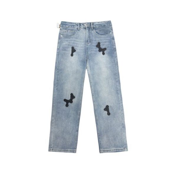 men's jeans women's tattered patches are fashion brand pants women's fashion loose pants h3s7004, Black;brown
men's jeans women's tattered patches are fashion brand pants women's fashion loose pants h3s7004, Black;brown