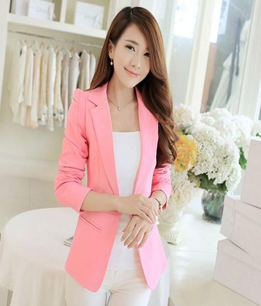 women one button blazer suit jacket new fashion plus size white black pink blue candy color casual blazers jackets8285548
women one button blazer suit jacket new fashion plus size white black pink blue candy color casual blazers jackets8285548