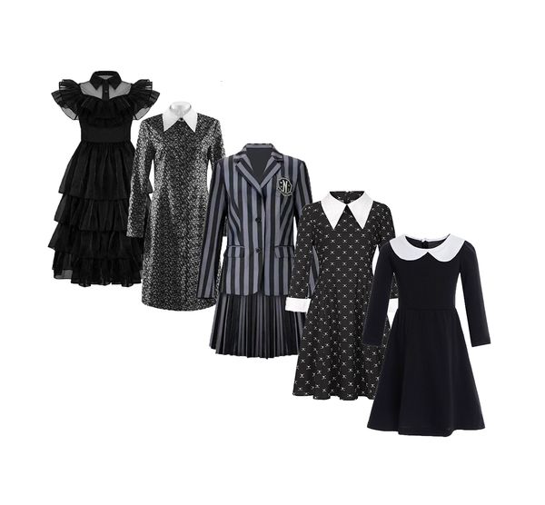 girl's dresses gothic costume kids children wednesday addams wednesday cosplay costume dress outfits halloween carnival suit for girls, Red;yellow
girl's dresses gothic costume kids children wednesday addams wednesday cosplay costume dress outfits halloween carnival suit for girls, Red;yellow