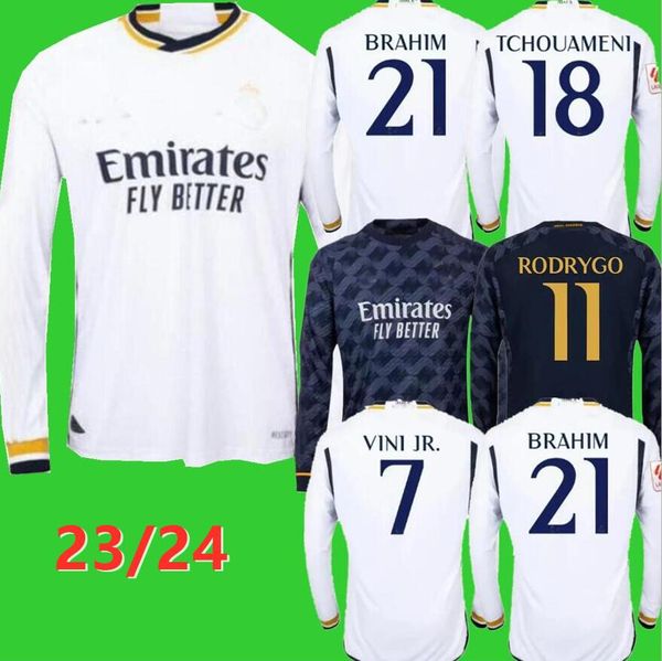 23/24 real madrids long sleeve bellingham soccer jersey 2023 modric alaba vini jr shirt rodrygo valverde tchouameni benzema fran garcii foot, Black;yellow
23/24 real madrids long sleeve bellingham soccer jersey 2023 modric alaba vini jr shirt rodrygo valverde tchouameni benzema fran garcii foot, Black;yellow