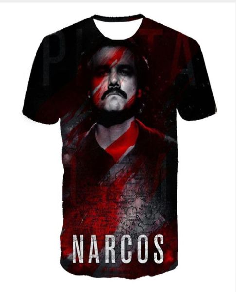 summer style fashion menswomens narcos pablo escobar funny 3d print casual tshirt abcq001719115964, White;black 
summer style fashion menswomens narcos pablo escobar funny 3d print casual tshirt abcq001719115964, White;black