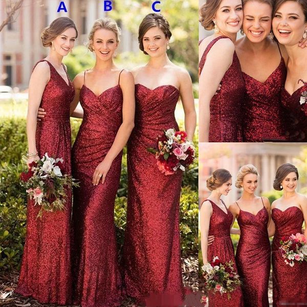 burgundy sequins bridesmaid dresses mixed styles ruched spaghetti straps strapless v neck garden maid of honor gown formal evening wear, White;pink
burgundy sequins bridesmaid dresses mixed styles ruched spaghetti straps strapless v neck garden maid of honor gown formal evening wear, White;pink