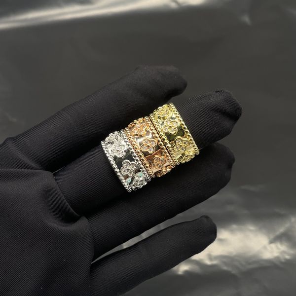 men's ring jewelry designer's ring women's wedding ring vannn luxury flower ring hollow out design gold rose gold silver 3 co
men's ring jewelry designer's ring women's wedding ring vannn luxury flower ring hollow out design gold rose gold silver 3 co