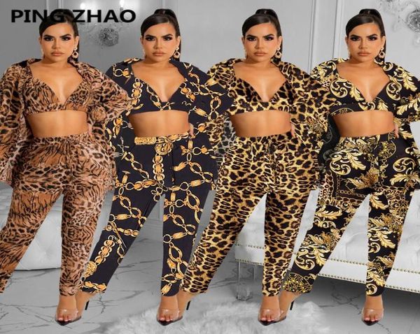 women039s two piece pants leopard chain print 3 sets bra long sleeve shirt coat and fashion autumn clothing suits3117105, White
women039s two piece pants leopard chain print 3 sets bra long sleeve shirt coat and fashion autumn clothing suits3117105, White