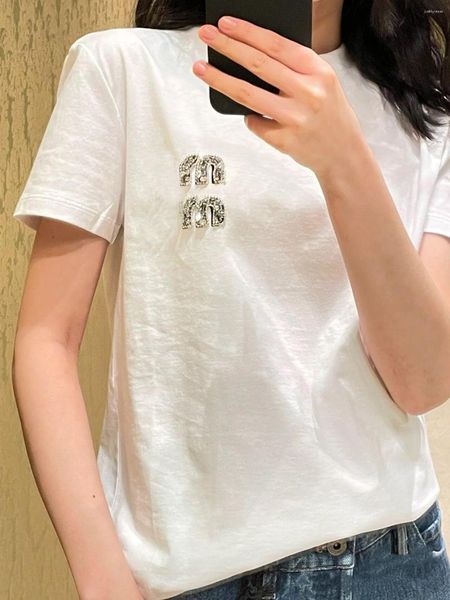 niche spring/summer embroidery letter shirt cotton versatile short sleeve t-shirt, White
niche spring/summer embroidery letter shirt cotton versatile short sleeve t-shirt, White