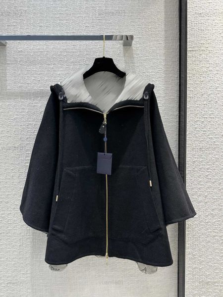 womens designer hooded jacket fashion double sided use coat size s- large pocket decoration long sleeved overcoat aug02, Black;brown
womens designer hooded jacket fashion double sided use coat size s- large pocket decoration long sleeved overcoat aug02, Black;brown
