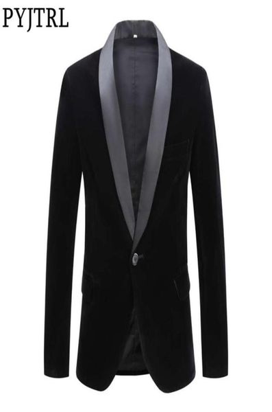 pyjtrl male plus size classic black shawl lapel velvet blazer men fashion casual wedding groom slim suit jacket singers costume 206062846, White;black
pyjtrl male plus size classic black shawl lapel velvet blazer men fashion casual wedding groom slim suit jacket singers costume 206062846, White;black