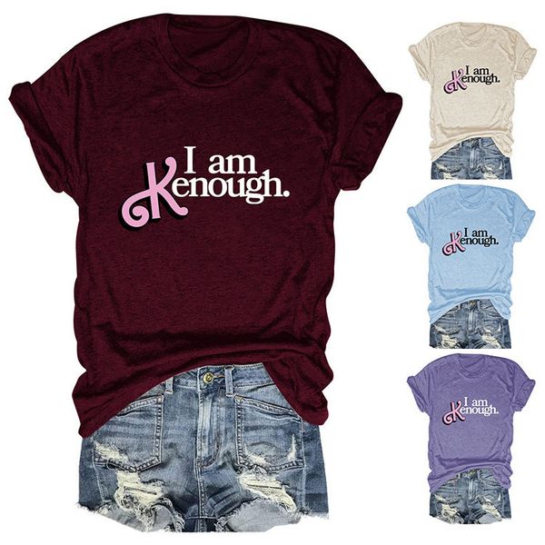 fashion letter printing i am kenough funny t-shirt women's loose short sleeve shirt, White
fashion letter printing i am kenough funny t-shirt women's loose short sleeve shirt, White