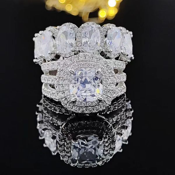 luxury real 925 sterling silver rings oval princess cut wedding ring set for women engagement band eternity jewelry zirconia r4975 p0818, Golden;silver
luxury real 925 sterling silver rings oval princess cut wedding ring set for women engagement band eternity jewelry zirconia r4975 p0818, Golden;silver