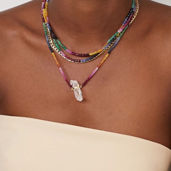 pendant necklaces colorful tourmaline beaded necklace women healing gemstone fine jewelry 2023 summer design natural stone long folded acces, Silver
pendant necklaces colorful tourmaline beaded necklace women healing gemstone fine jewelry 2023 summer design natural stone long folded acces, Silver