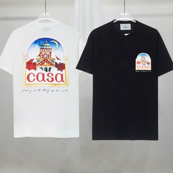 t men's shirts summer mens t-shirts cotton color castle letter print and women's casual short sleeve couple t-shirt, White;black
t men's shirts summer mens t-shirts cotton color castle letter print and women's casual short sleeve couple t-shirt, White;black