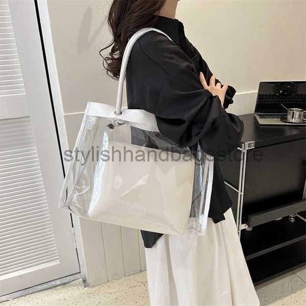 large capacity transparent mother child 2023 summer commuting quality small fresh and fashionable one shoulder underarm tote bagstylishhandb
large capacity transparent mother child 2023 summer commuting quality small fresh and fashionable one shoulder underarm tote bagstylishhandb