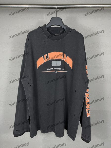 xinxinbuy men designer tee t shirt 23ss paris destroyed tie dye sleeve letters print short sleeve cotton women white blue green s-xl, Black;brown
xinxinbuy men designer tee t shirt 23ss paris destroyed tie dye sleeve letters print short sleeve cotton women white blue green s-xl, Black;brown
