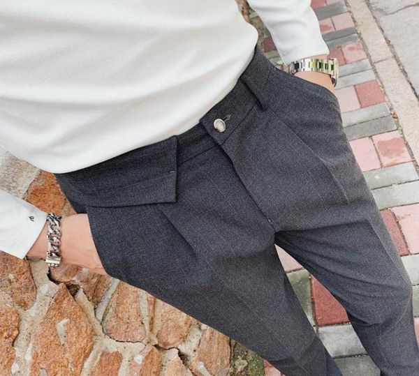men039s pants british business casual slim plaid pant formal for men korean style fashion allmatch straight dress suit1170045, Black
men039s pants british business casual slim plaid pant formal for men korean style fashion allmatch straight dress suit1170045, Black