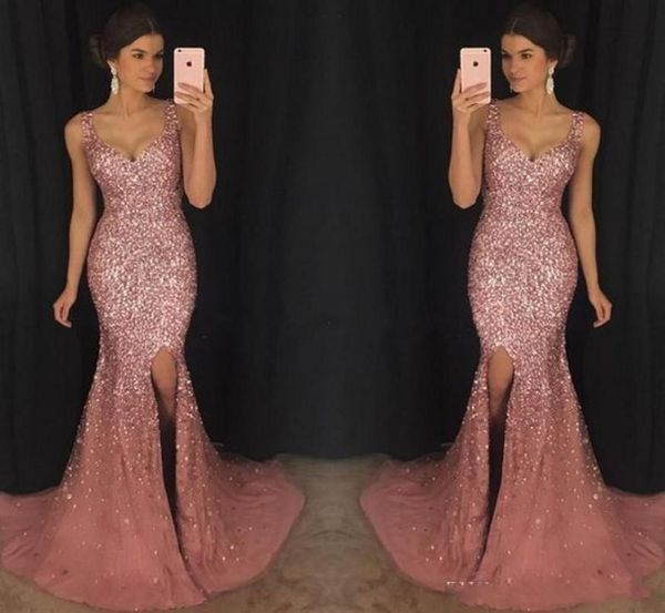 luxury rose pink bling v neck mermaid formal prom dresses crystal beaded pageant dress major beading split sweep train evening dre7441128, Black
luxury rose pink bling v neck mermaid formal prom dresses crystal beaded pageant dress major beading split sweep train evening dre7441128, Black