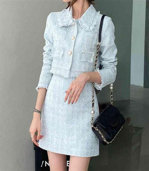 female elegant skirt suits autumn tweed two piece set women outfits crop mini skirt set femme 2108256877259, White
female elegant skirt suits autumn tweed two piece set women outfits crop mini skirt set femme 2108256877259, White