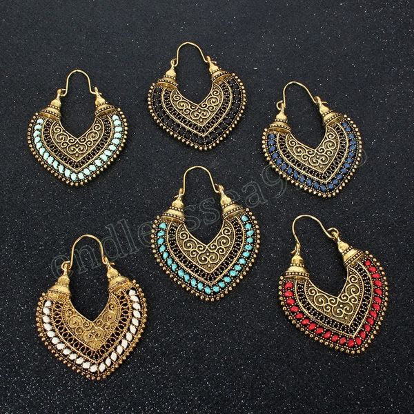 vintage ethnic hollow heart earrings for women antique gold color rope wrap craved flower dangle earrings boho pendientes mujer, Silver
vintage ethnic hollow heart earrings for women antique gold color rope wrap craved flower dangle earrings boho pendientes mujer, Silver