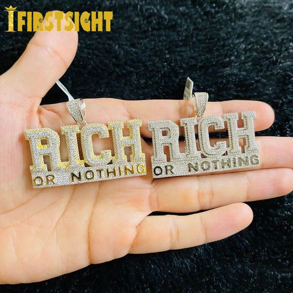 pendant necklaces iced out bling cz letter rich necklace zirconia two tone color or nothing charm men fashion hip hop jewelry 230803, Silver
pendant necklaces iced out bling cz letter rich necklace zirconia two tone color or nothing charm men fashion hip hop jewelry 230803, Silver
