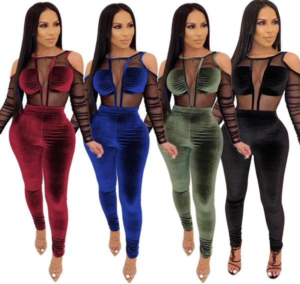 winter women 039s sets tracksuits full sleeve mesh velvet bodysuits pants suit two piece set night club party outfits s29115639, Gray
winter women 039s sets tracksuits full sleeve mesh velvet bodysuits pants suit two piece set night club party outfits s29115639, Gray