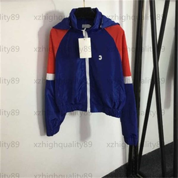 designer womens jacket hooded windbreaker fashion sport coat red and blue patchwork color clash long sleeve hood windbreakers coats designer, Black;brown
designer womens jacket hooded windbreaker fashion sport coat red and blue patchwork color clash long sleeve hood windbreakers coats designer, Black;brown
