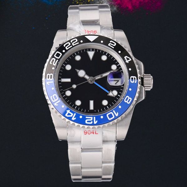 watch stainless black blue batman ceramic bezel business wristwatch man mechanical automatic movement gmt self winding mens watches wristwat, Slivery;brown
watch stainless black blue batman ceramic bezel business wristwatch man mechanical automatic movement gmt self winding mens watches wristwat, Slivery;brown