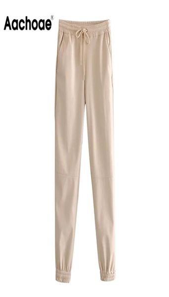 aachoae lady full length pu leather pants drawstring sports style long sweatpants women baggy casual pencil pantalon mujer 2111024148873, Black;white
aachoae lady full length pu leather pants drawstring sports style long sweatpants women baggy casual pencil pantalon mujer 2111024148873, Black;white