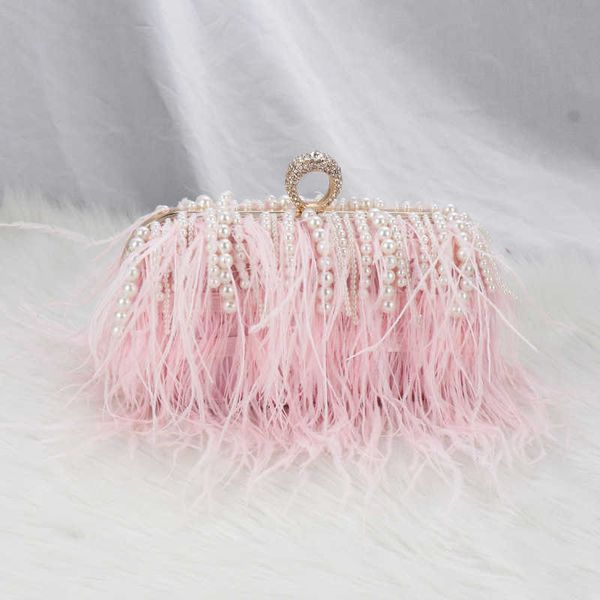 evening bags new fashion light luxury ostrich hair bag celebrity dinner pearl ring chain 230804
evening bags new fashion light luxury ostrich hair bag celebrity dinner pearl ring chain 230804