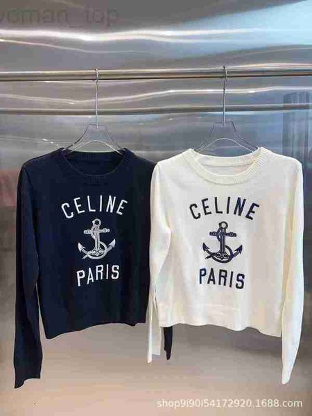 women's knits & tees designer ce family 23 early autumn new letter embroidery sailor round neck knitted sweater simple and stylish vers, White
women's knits & tees designer ce family 23 early autumn new letter embroidery sailor round neck knitted sweater simple and stylish vers, White