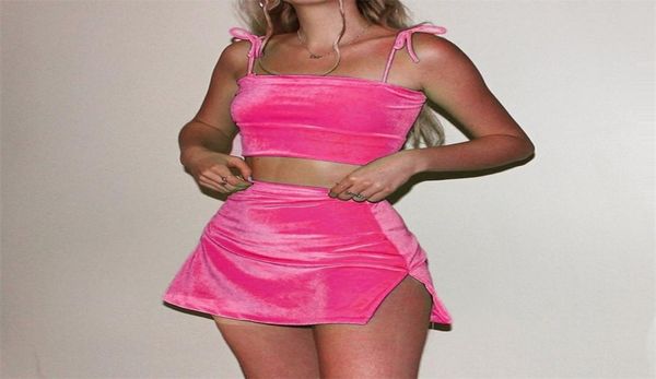 bkld fashion women velvet clothing 2 two pieces skirt set spaghetti strap crop mini skirt neon green pink party outfits t1270498, Gray
bkld fashion women velvet clothing 2 two pieces skirt set spaghetti strap crop mini skirt neon green pink party outfits t1270498, Gray