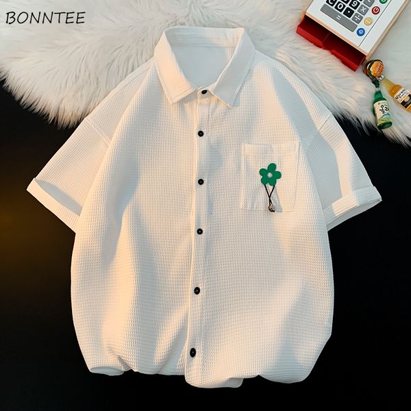 men's casual shirts men summer simply teens half sleeve breathable trendy male clothing allmatch baggy korean student couple 230804, White;black
men's casual shirts men summer simply teens half sleeve breathable trendy male clothing allmatch baggy korean student couple 230804, White;black