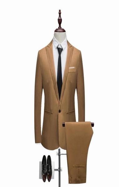 men wedding suit fashion solid color casual slim fit 2 pieces 8 colors male plus size 5xl jacket pant7386288, White;black
men wedding suit fashion solid color casual slim fit 2 pieces 8 colors male plus size 5xl jacket pant7386288, White;black