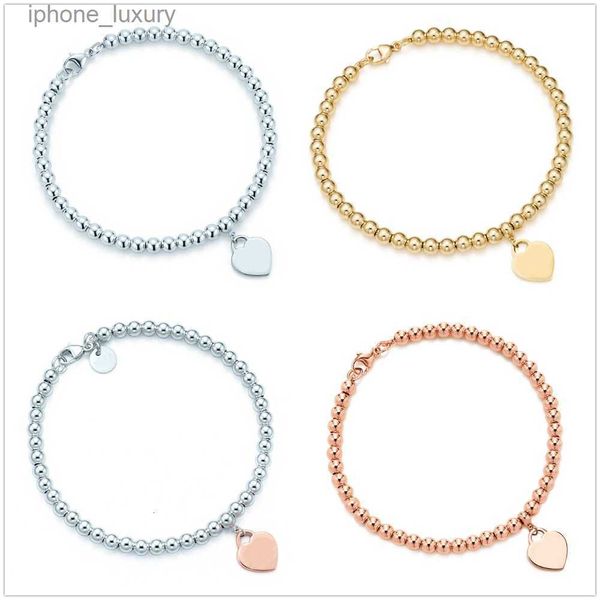 fashion 925 sterling silver tag love heart bracelets original classic t beaded bracelet 4mm rose gold bead man women jewelry lovers gifts wi, Black
fashion 925 sterling silver tag love heart bracelets original classic t beaded bracelet 4mm rose gold bead man women jewelry lovers gifts wi, Black