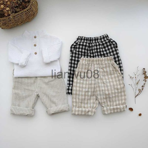 clothing sets 2022 autumn baby clothes set fashion linen cotton boys long sleeve shirt plaid pant set toddler kids clothes girls ropa infant, White
clothing sets 2022 autumn baby clothes set fashion linen cotton boys long sleeve shirt plaid pant set toddler kids clothes girls ropa infant, White