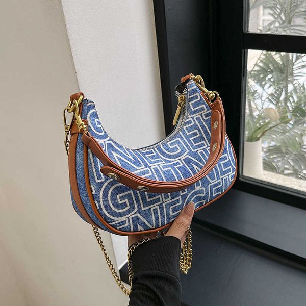 niche design bags autumn and winter new women's bags fashion chain crossbody shoulder armpit bag 0809