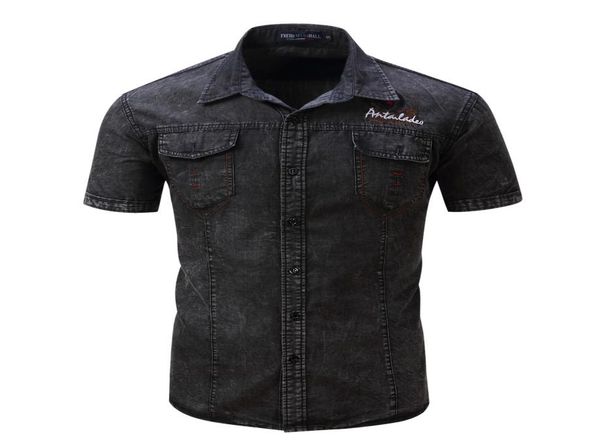 2020 new shirt men short sleeve denim shirt mens casual dress male jean shirts street wearing2047222, White;black
2020 new shirt men short sleeve denim shirt mens casual dress male jean shirts street wearing2047222, White;black