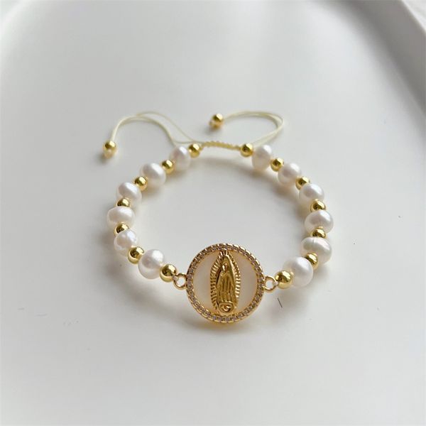 charm bracelets kkbead virgin mary bracelet christian jewelry pulseras gifts for friends natural freshwater pearl women 230803, Golden;silver
charm bracelets kkbead virgin mary bracelet christian jewelry pulseras gifts for friends natural freshwater pearl women 230803, Golden;silver